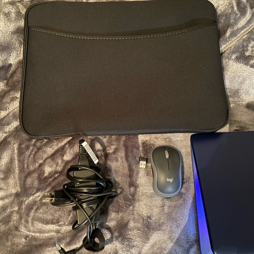 Blue HP laptop